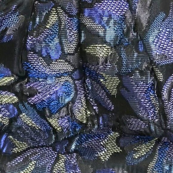 Share Vintage JOAN RIVERS Blue/Black Tapestry Evening Clutch Handbag w/Chain Str - Picture 2 of 3